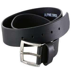 Alpine Swiss Men Belt 35MM Casual Jean Genuine Leather Dakota Signature Buckle Deals in America